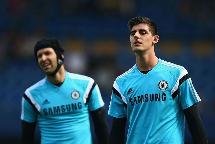 Thibaut Courtois and Petr Cech at Chelsea 