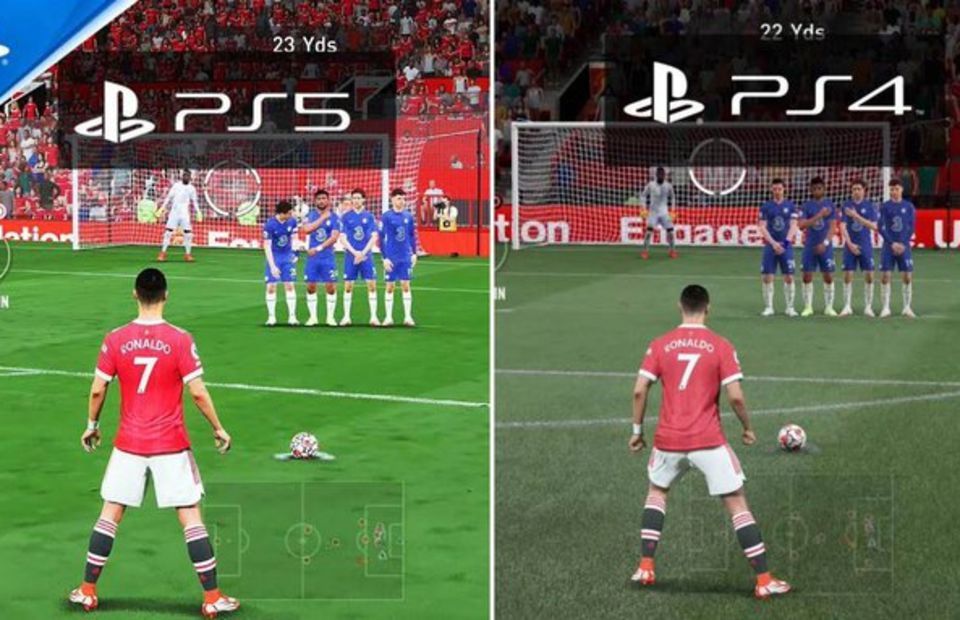 FIFA 22: Graphics on PlayStation 4 look better than graphics on