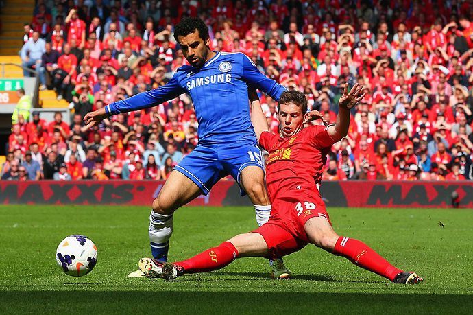 Salah in action for Chelsea vs Liverpool