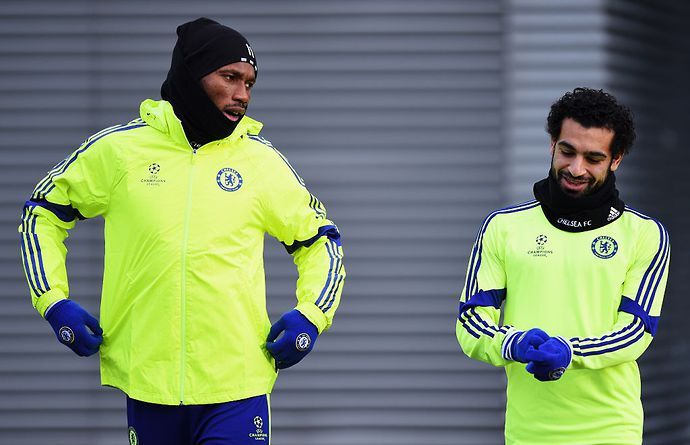 Salah in training at Chelsea