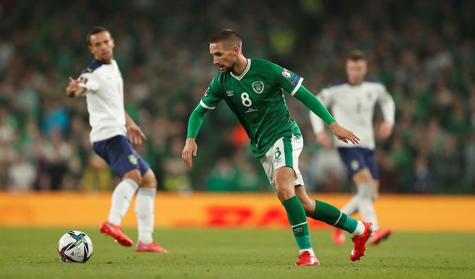 Conor Hourihane of the Republic of Ireland during the 2022 FIFA World Cup Qualifiers.