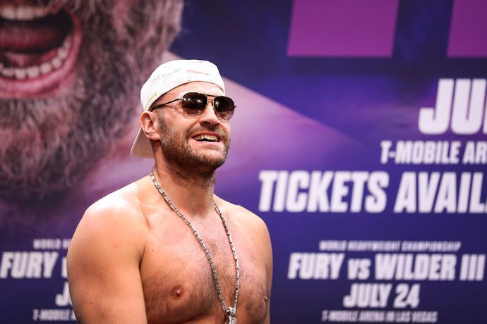 Tyson Fury at the Fury vs Wilder 3 press conference