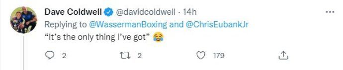 Dave Coldwell reacts to footage of Chris Eubank Jr signing a fan's microwave