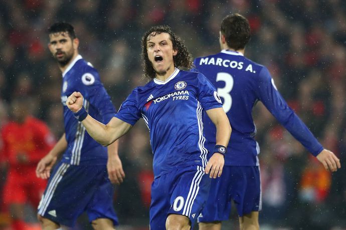 Luiz in action for Chelsea