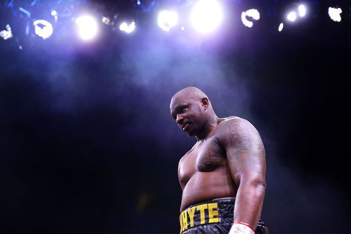Dillian Whyte in action in the boxing ring