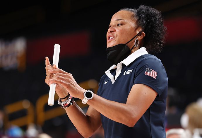 Dawn Staley helped the US to an Olympic gold medal in the women's basketball contest at Tokyo 2020