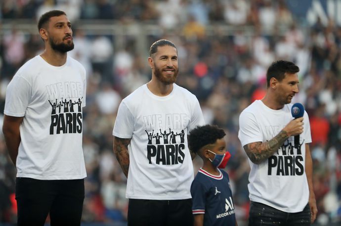Ramos at his PSG unveiling