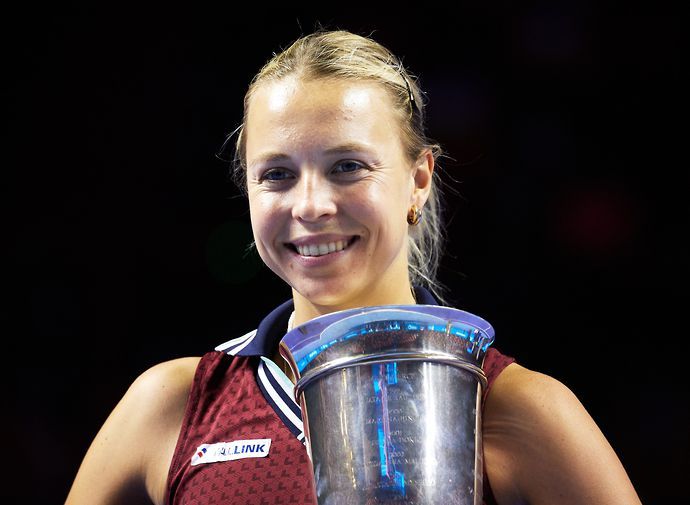 Anett Kontaveit is competing at the WTA Finals