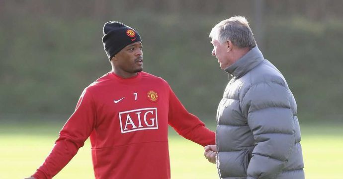 Patrice Evra played for seven seasons under Ferguson at Manchester United 