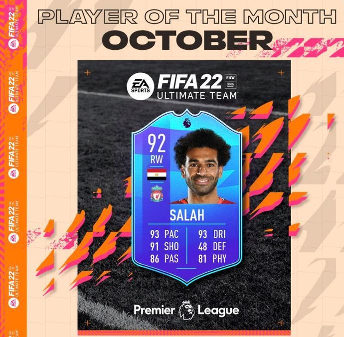 Mohamed Salah FIFA 22 POTM SBC