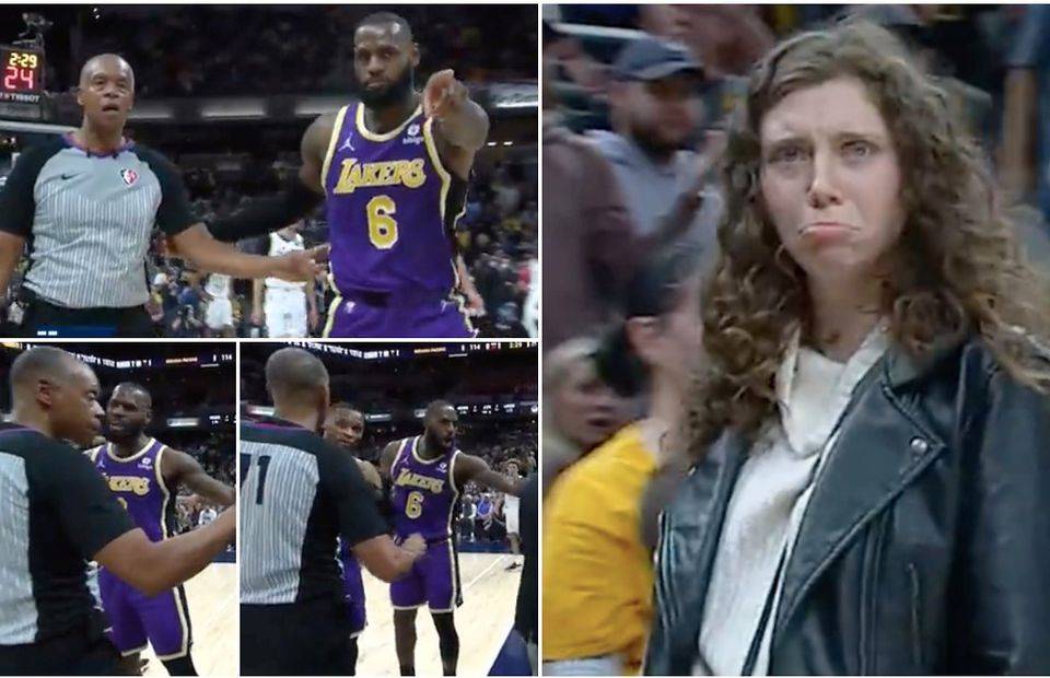 LeBron James gets two courtside fans kicked out of La Lakers vs Indiana ...