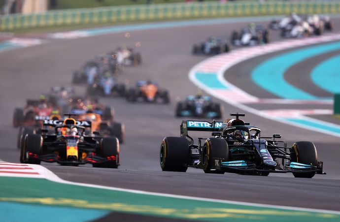 Max Verstappen has beaten Lewis Hamilton to the Abu Dhabi Grand Prix
