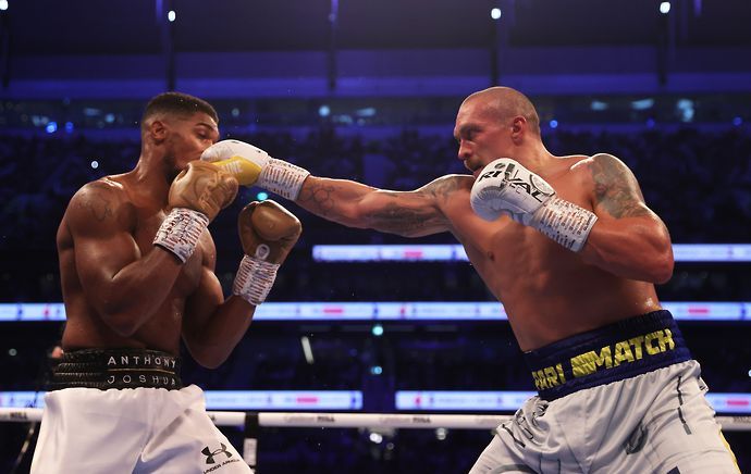Usyk, right, beat Joshua, left, by unanimous decision in September