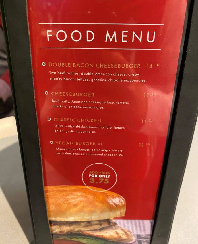 Arsenal: Image of double cheeseburger and chips sold at Emirates ...