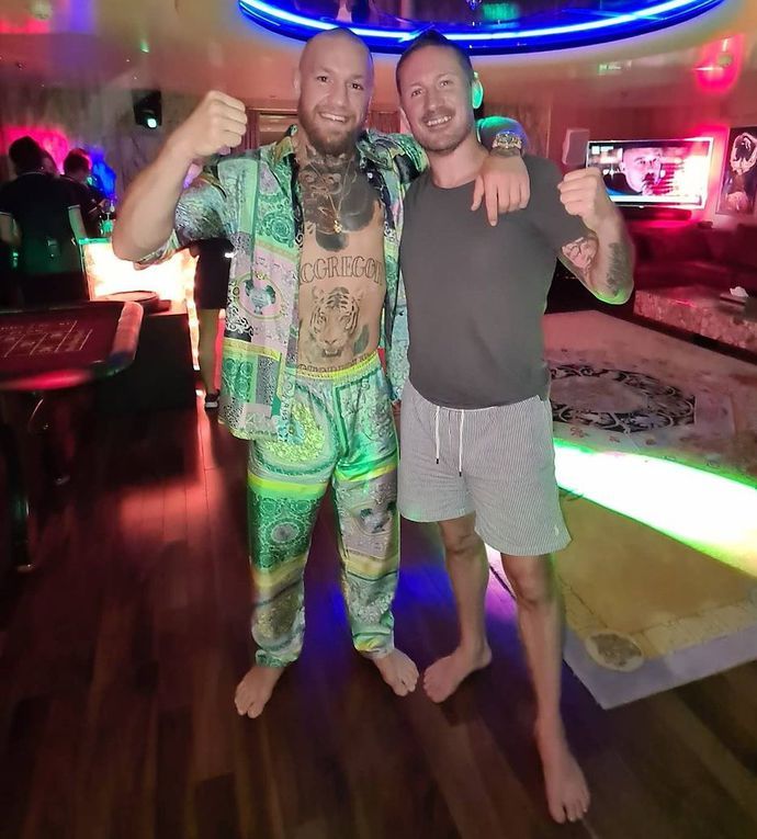 Conor McGregor pictured with John Kavanagh
