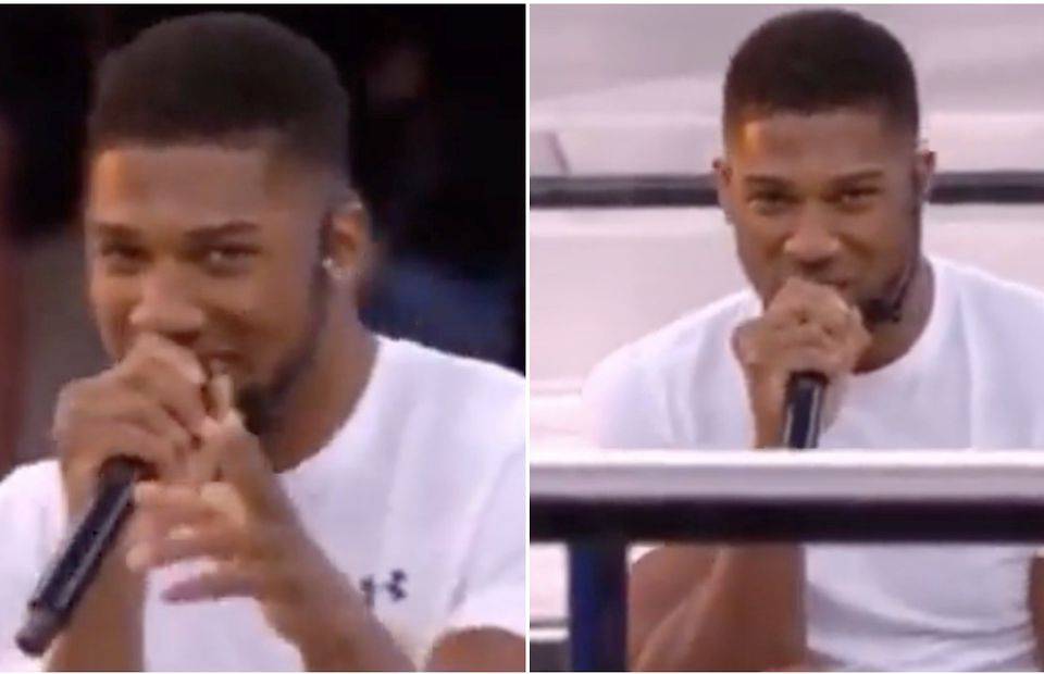 Anthony Joshua rapping to Skepta in Dubai is cringe and awkward to watch