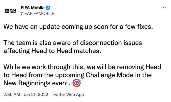 FIFA Mobile 22 revealed an upcoming update is on its way in early 2022