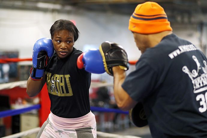 Claressa Shields is preparing for her fight with Ema Kozin