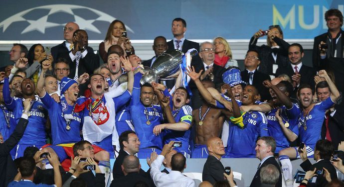 Chelsea celebrate CL victory