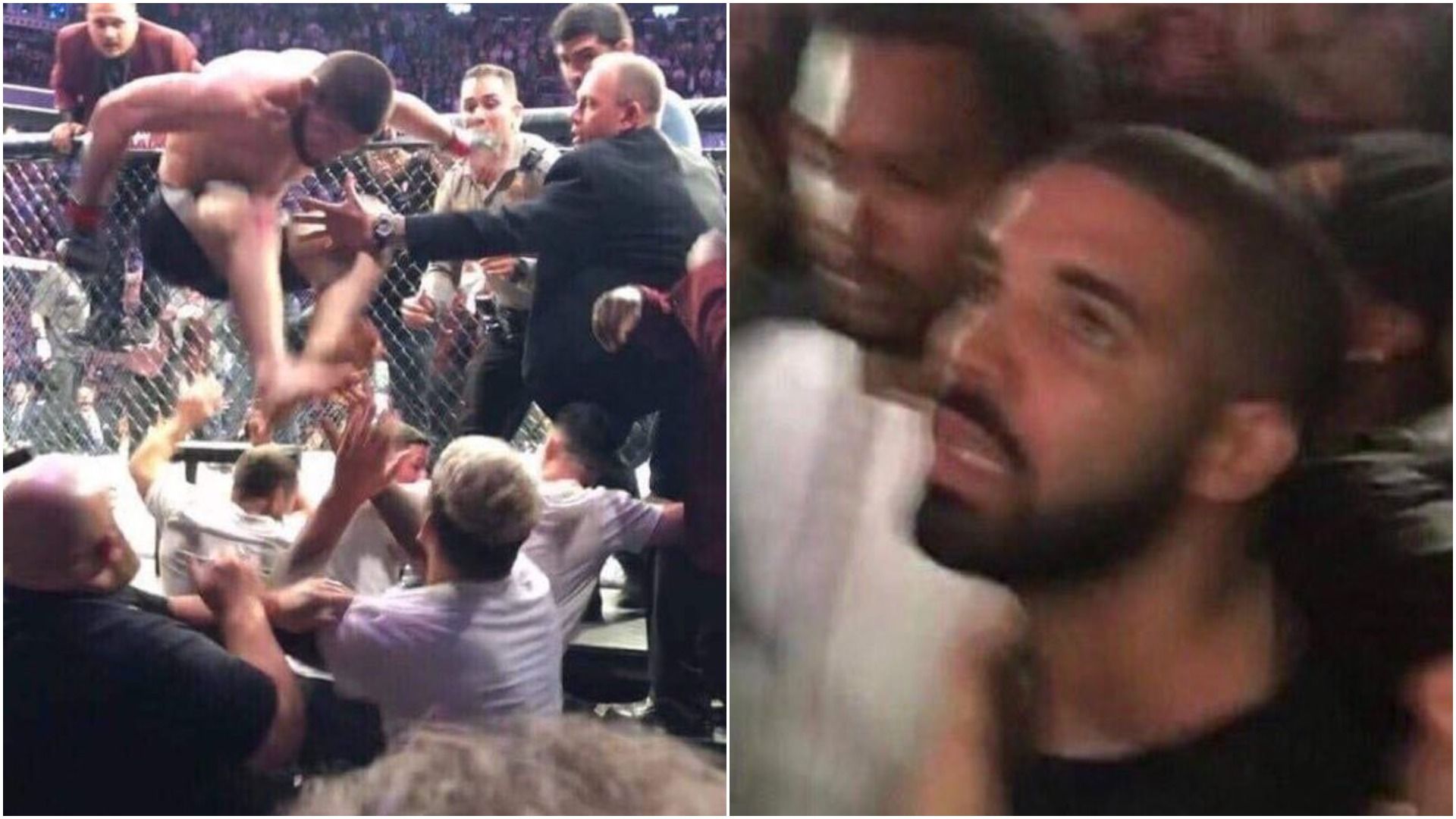 Khabib vs Conor McGregor: Drake's face when UFC legend hurdled the cage  will always be gold