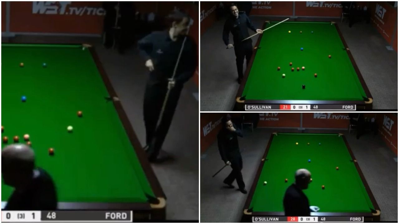 Ronnie O'Sullivan losing his composure after snooker fan farts in audience