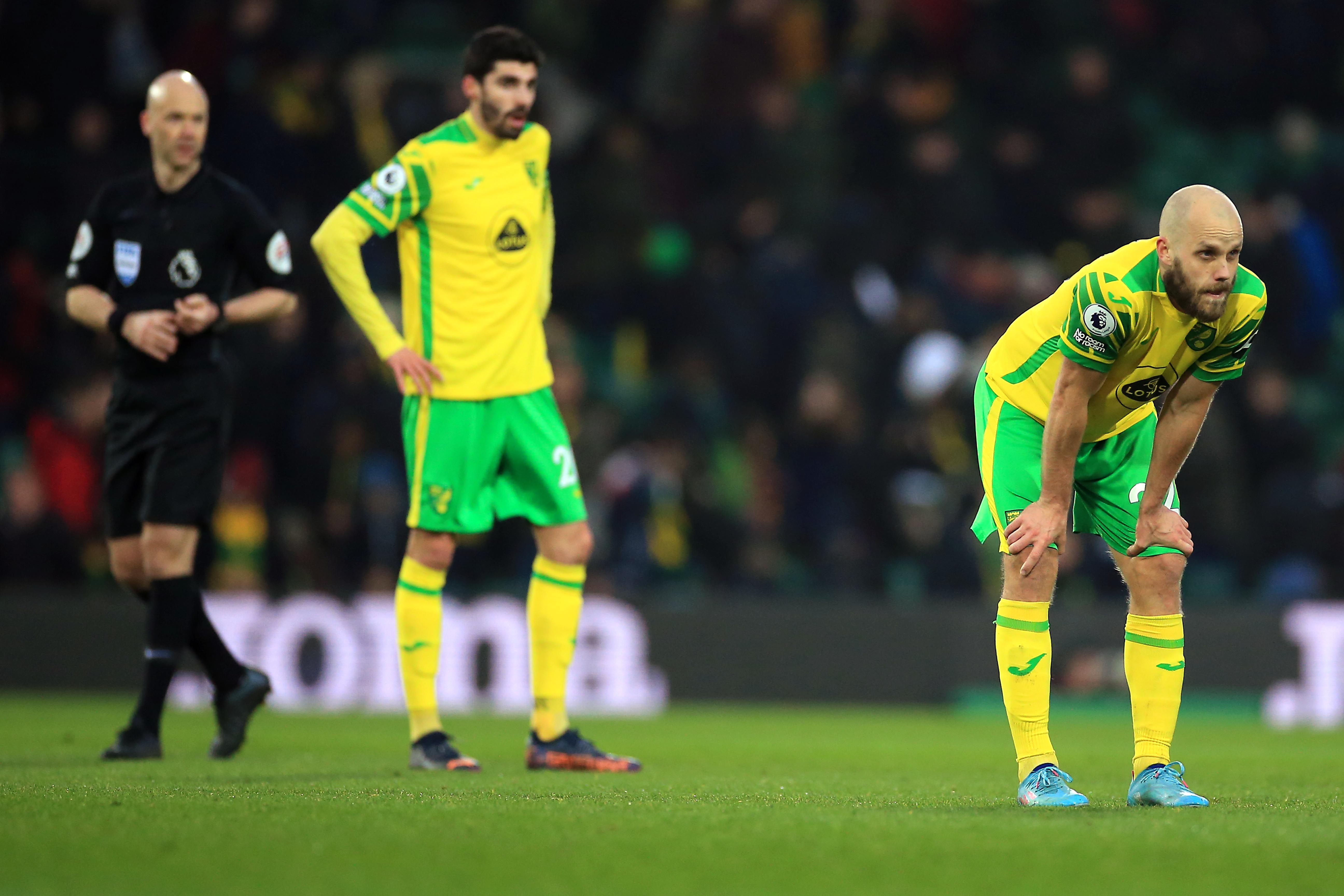 Teemu Pukki of Norwich City following the Premier League match between Norwich City and Brentford at Carrow Road on March 05, 2022