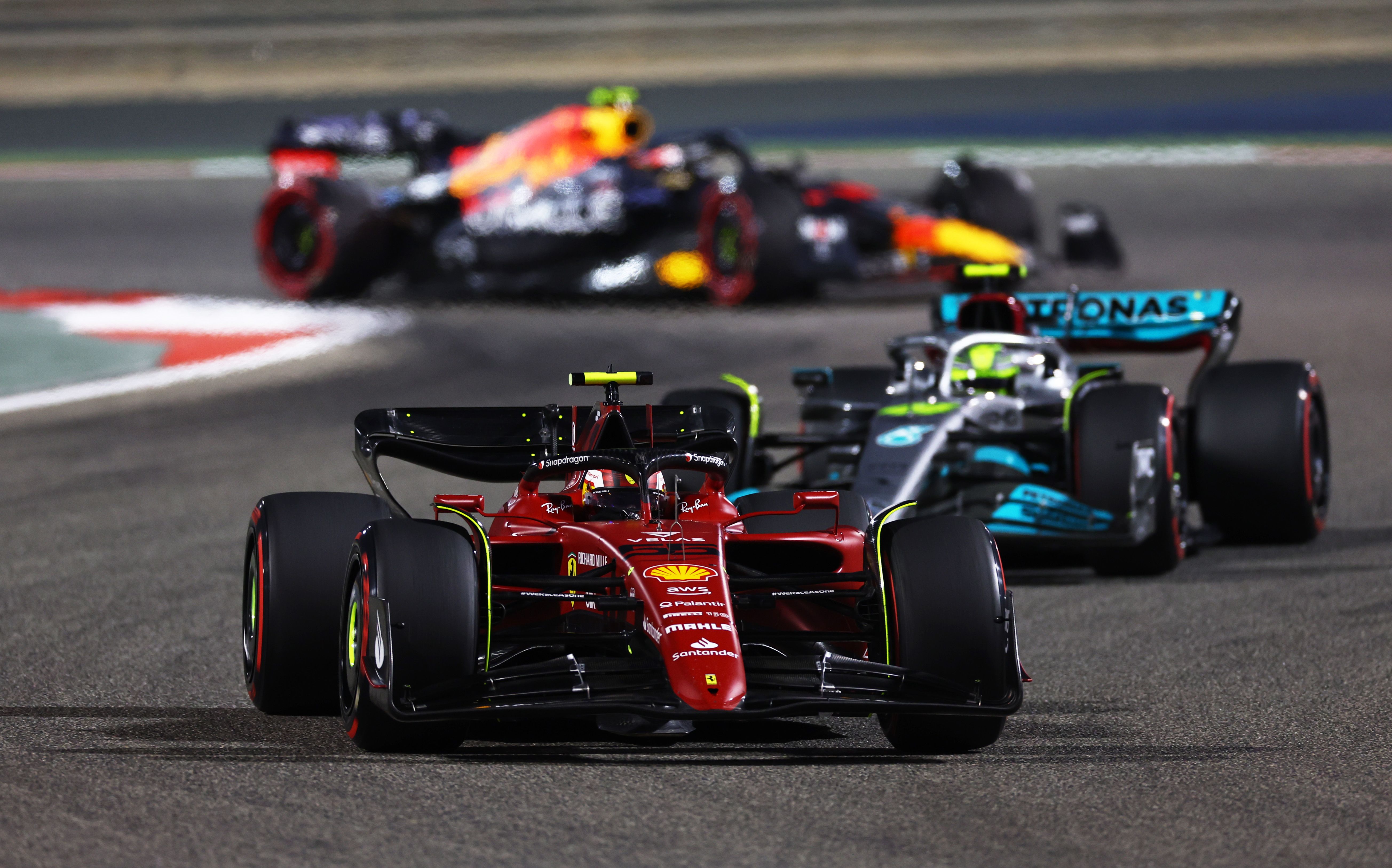 Sainz and Hamilton, Bahrain GP