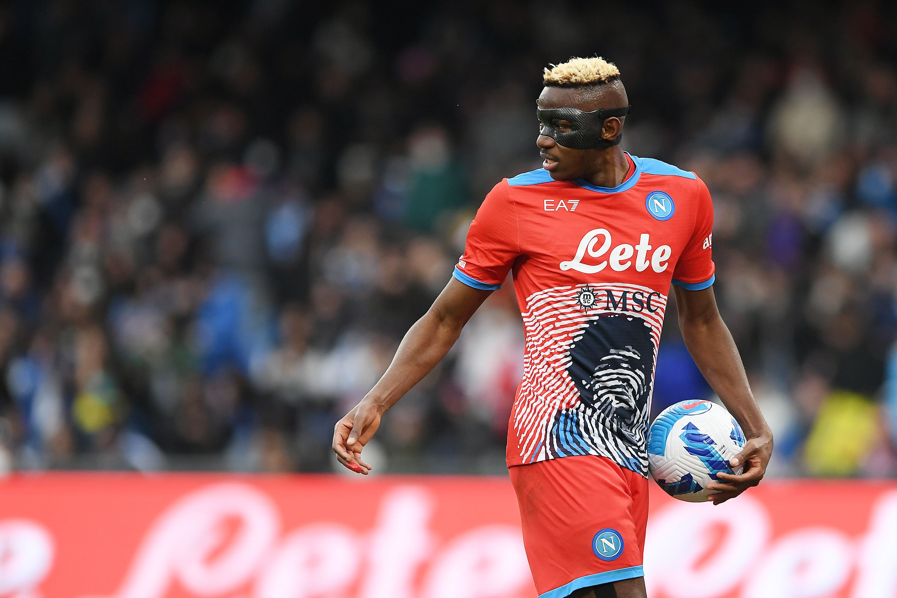 Victor Osimhen of SSC Napoli during the Serie A match between SSC Napoli and Udinese Calcio 