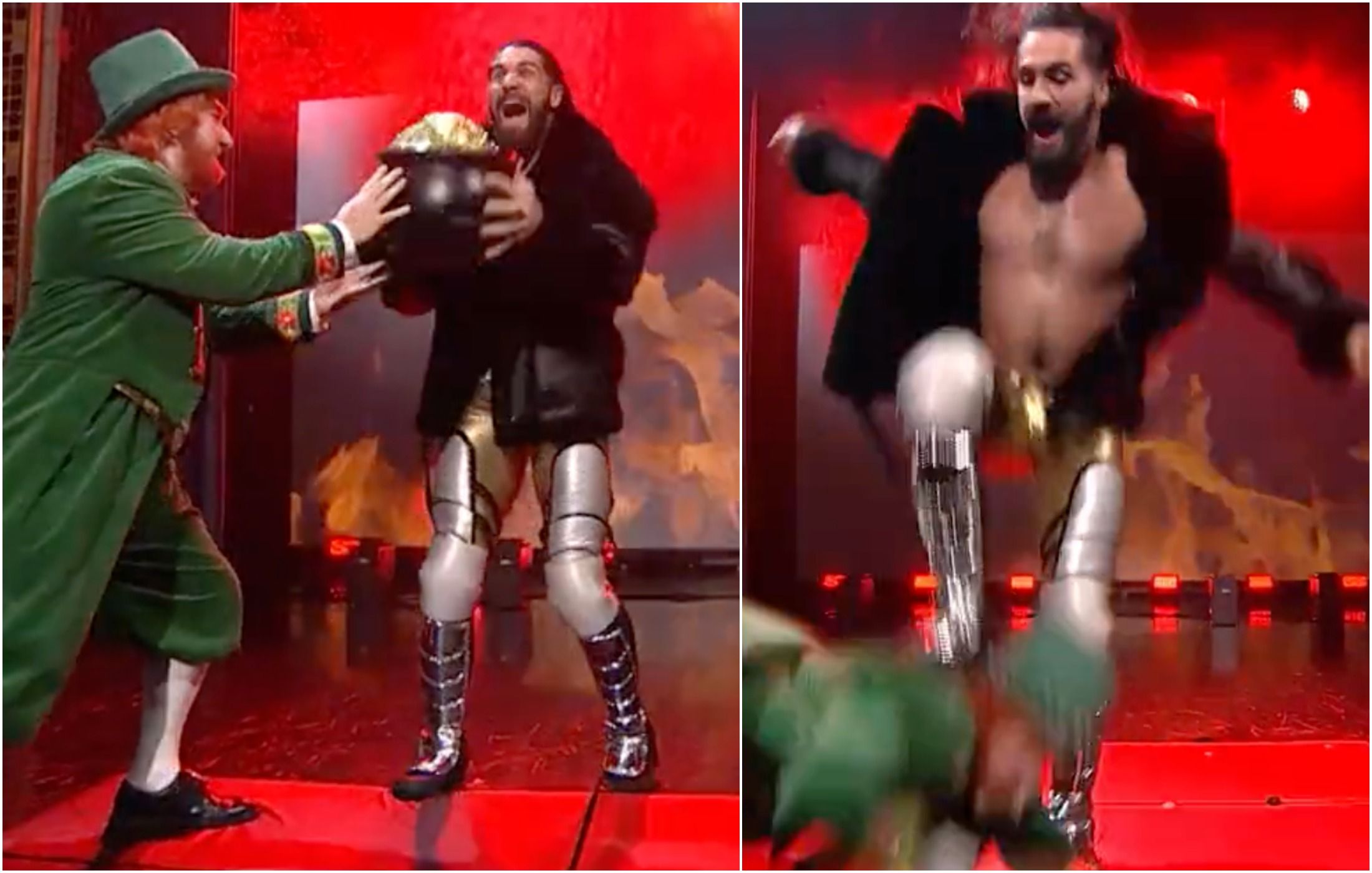 The Tonight Show with Jimmy Fallon: Seth Rollins stomps on a leprechaun  ahead of Saint Patrick's Day