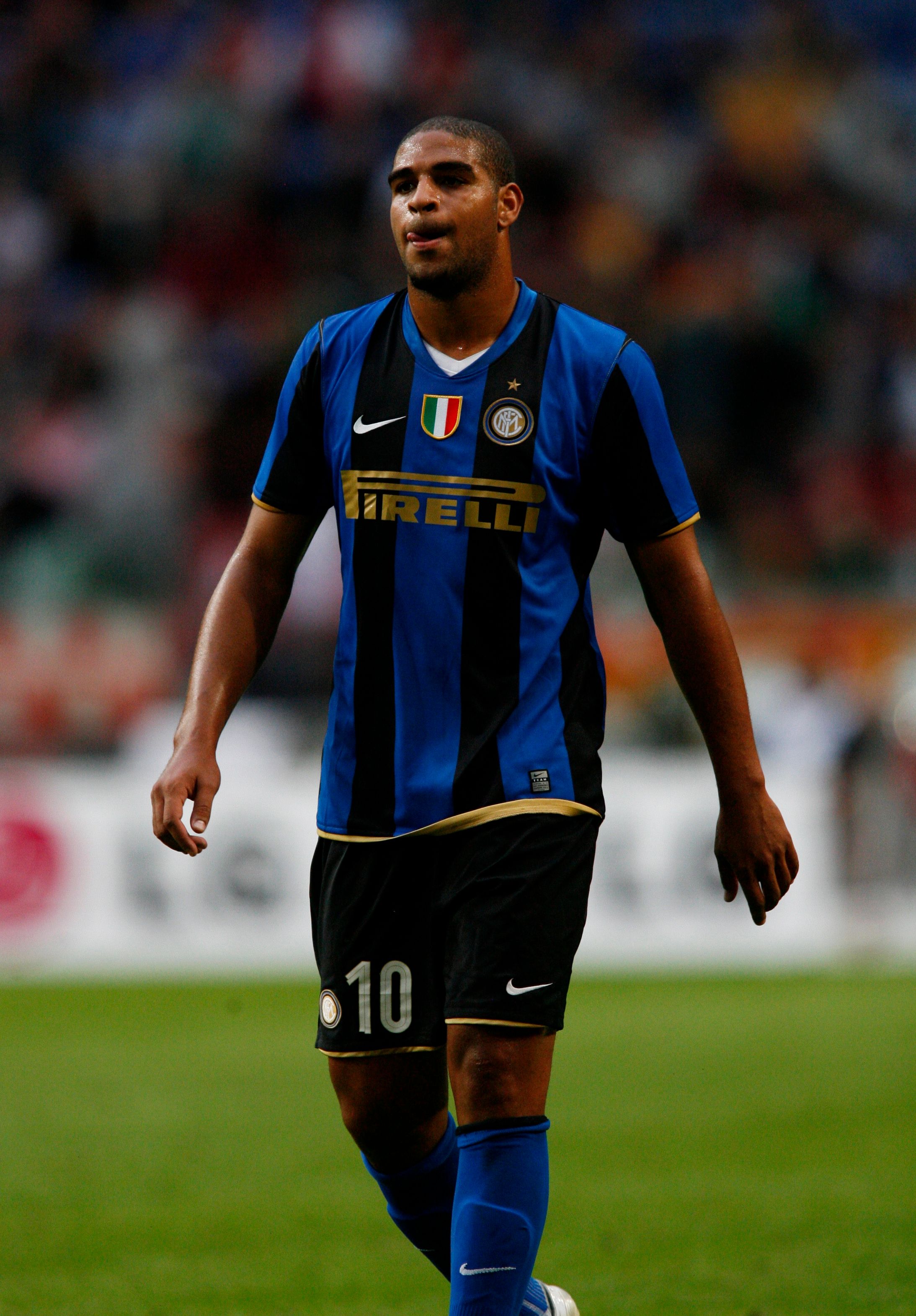 Adriano playing for Inter Milan.
