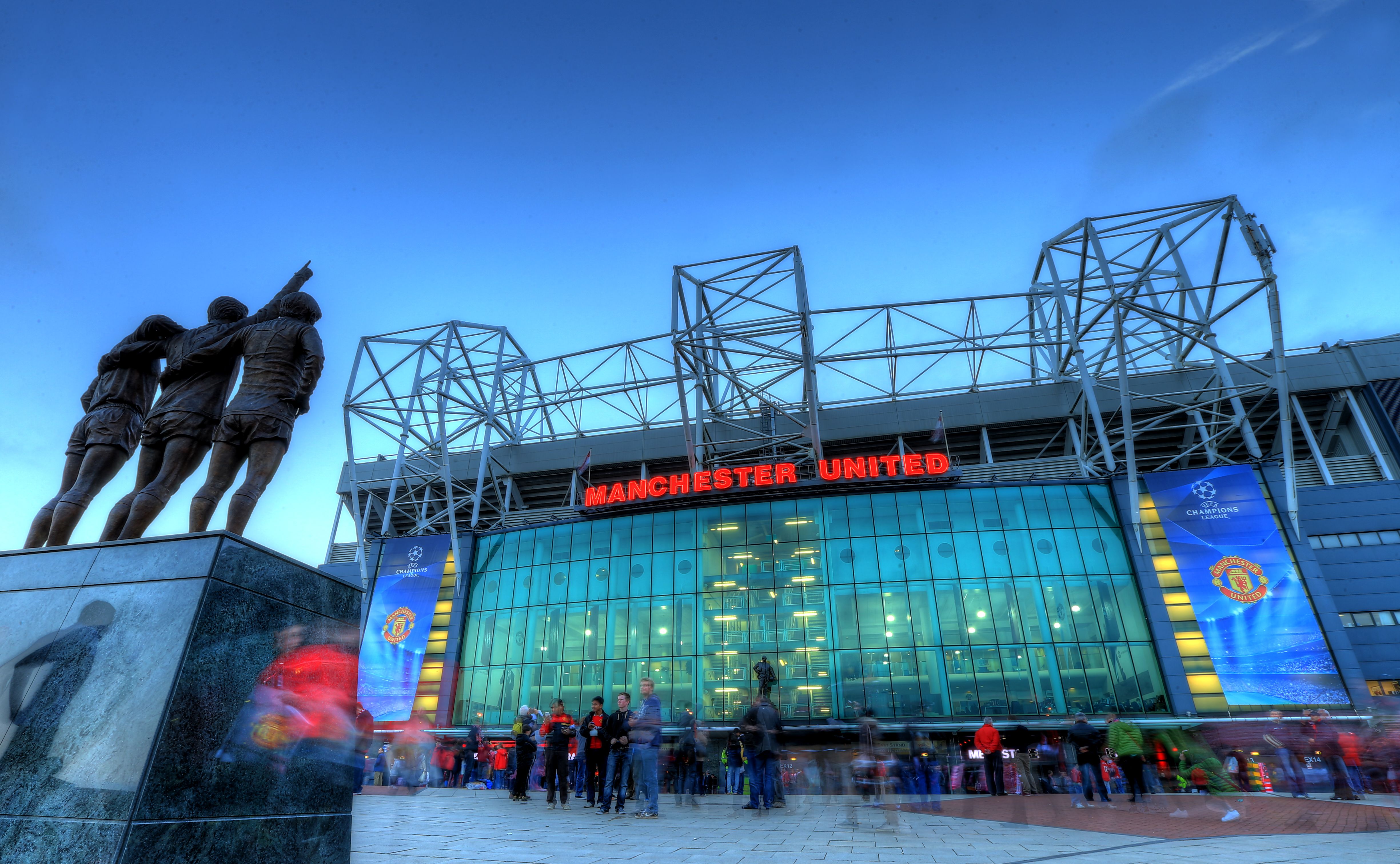 General view of outside of Old Trafford