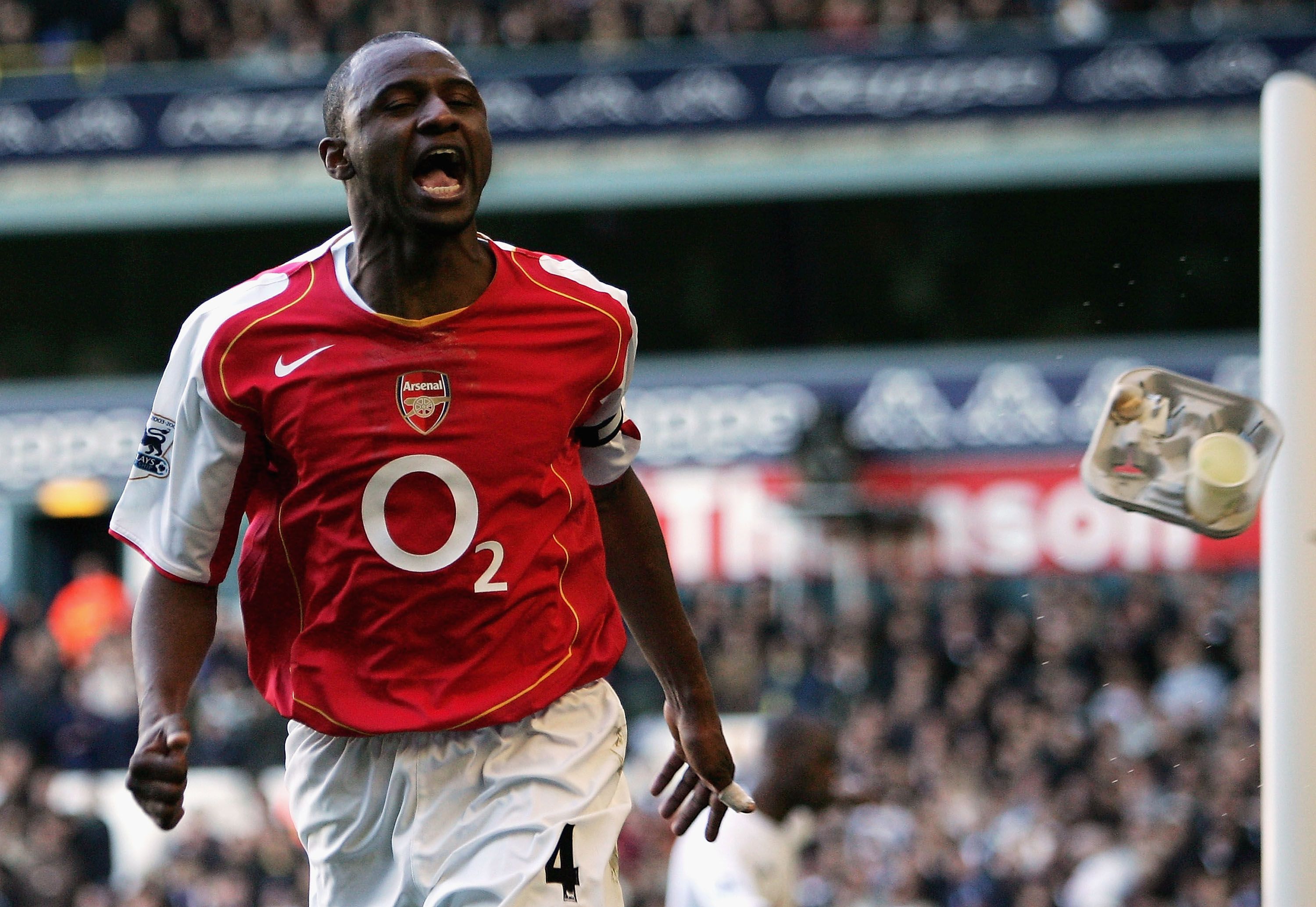 Patrick Vieira of Arsenal celebrates