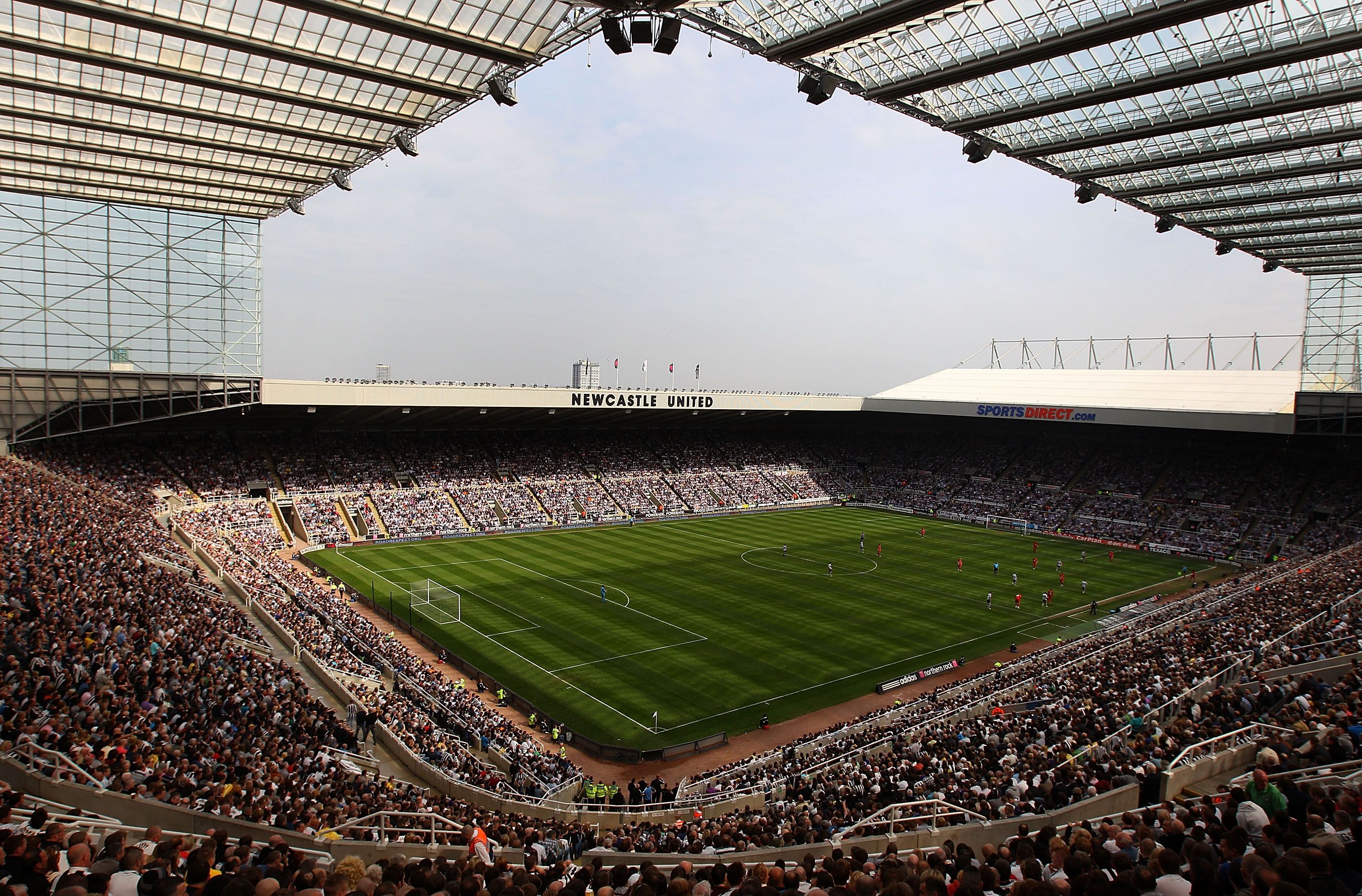 A general view of the action at St James' Park 