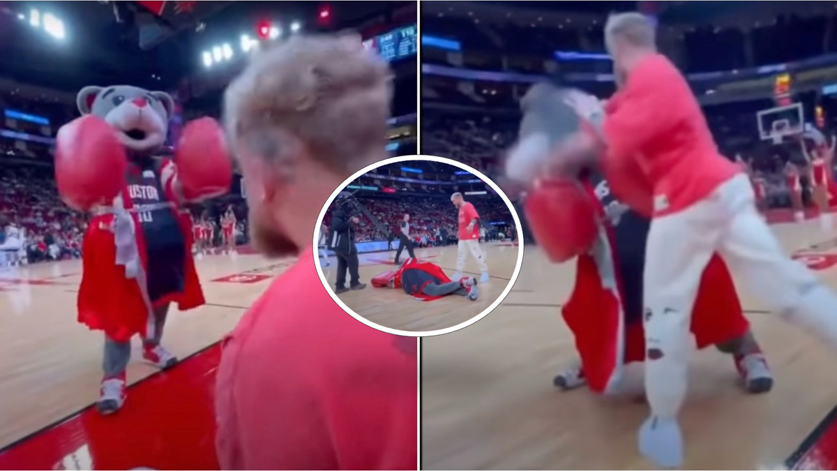 Jake Paul goes full Deontay Wilder & knocks out mascot