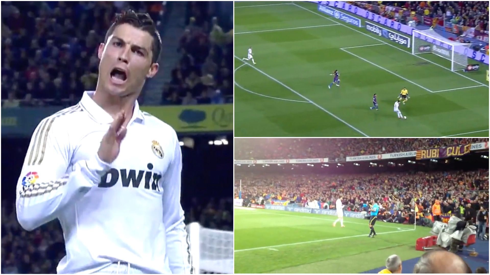 Cristiano Ronaldo's celebration asking for 'calma' at the Camp Nou” – Real  Madrid star recalls his first El Clasico memory