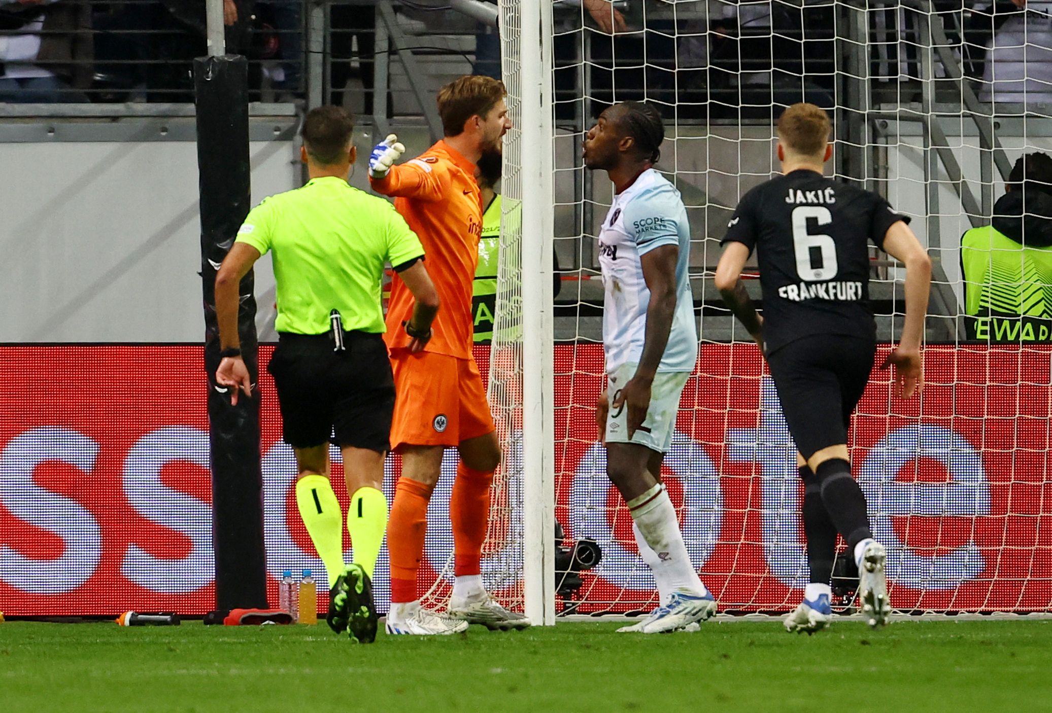 West Ham's Michail Antonio in action vs Eintracht Frankfurt