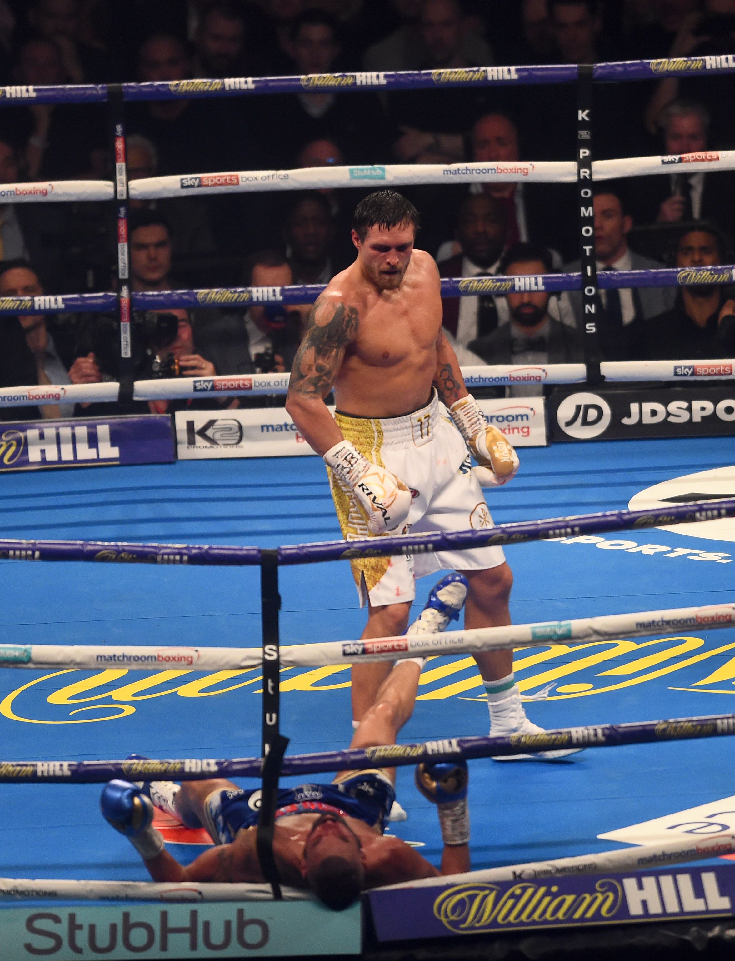 Tony bellew was knocked-out by Oleksandr Usyk