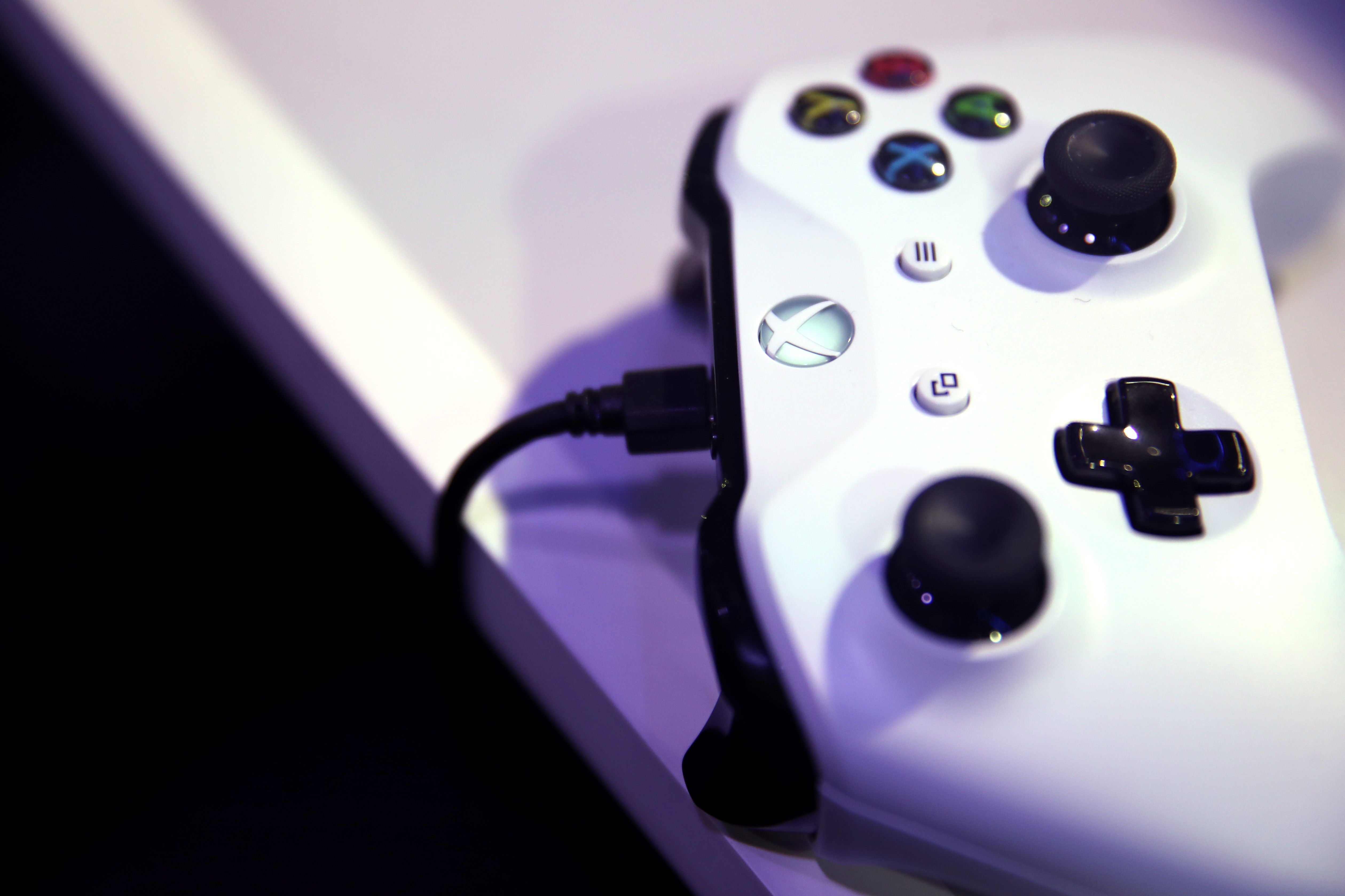 A detailed view of an Xbox One controller 