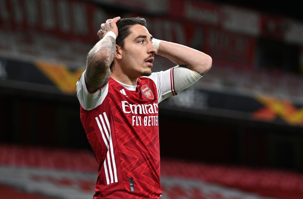 London, UK. 18th Apr, 2021. Hector Bellerin of Arsenal during the