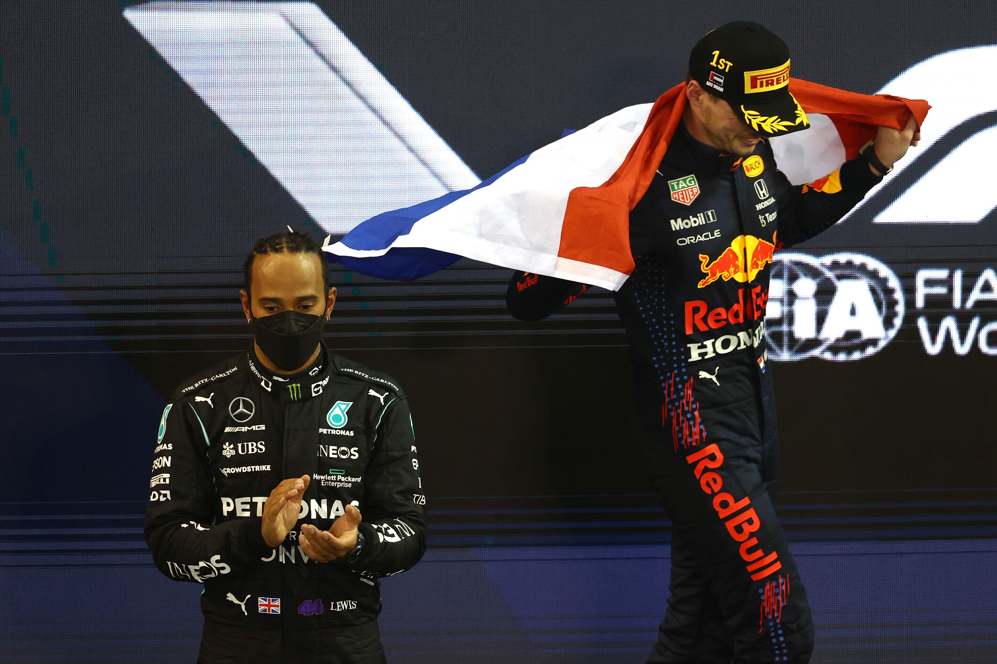Hamilton &amp; Verstappen at Abu Dhabi GP