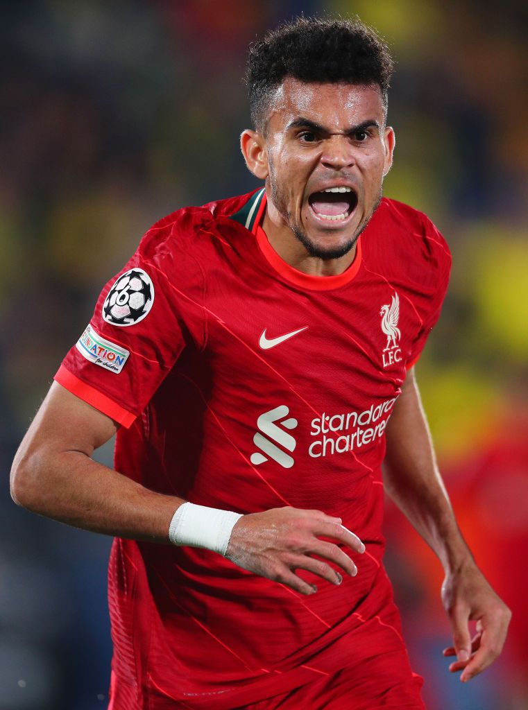 Liverpool's Luis Diaz looking rather angry