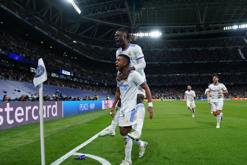 Rodrygo &amp; Camavinga celebrate a Real Madrid goal