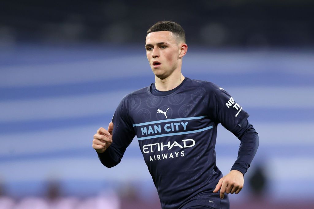 Phil Foden during Man City vs Real Madrid