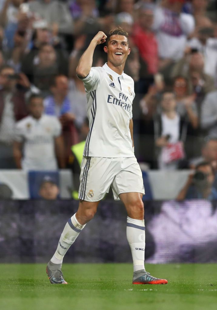Cristiano Ronaldo in action with Real Madrid in the Champions League history
