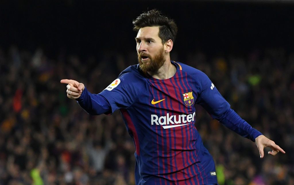 Lionel Messi with Barcelona in 2018