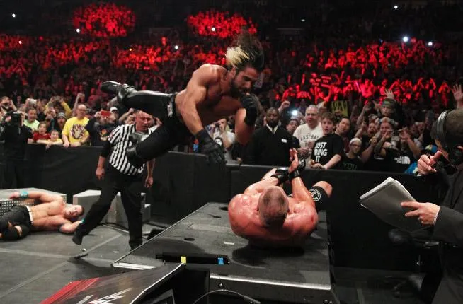 Seth Rollins vs Brock Lesnar vs John Cena, Royal Rumble 2015 