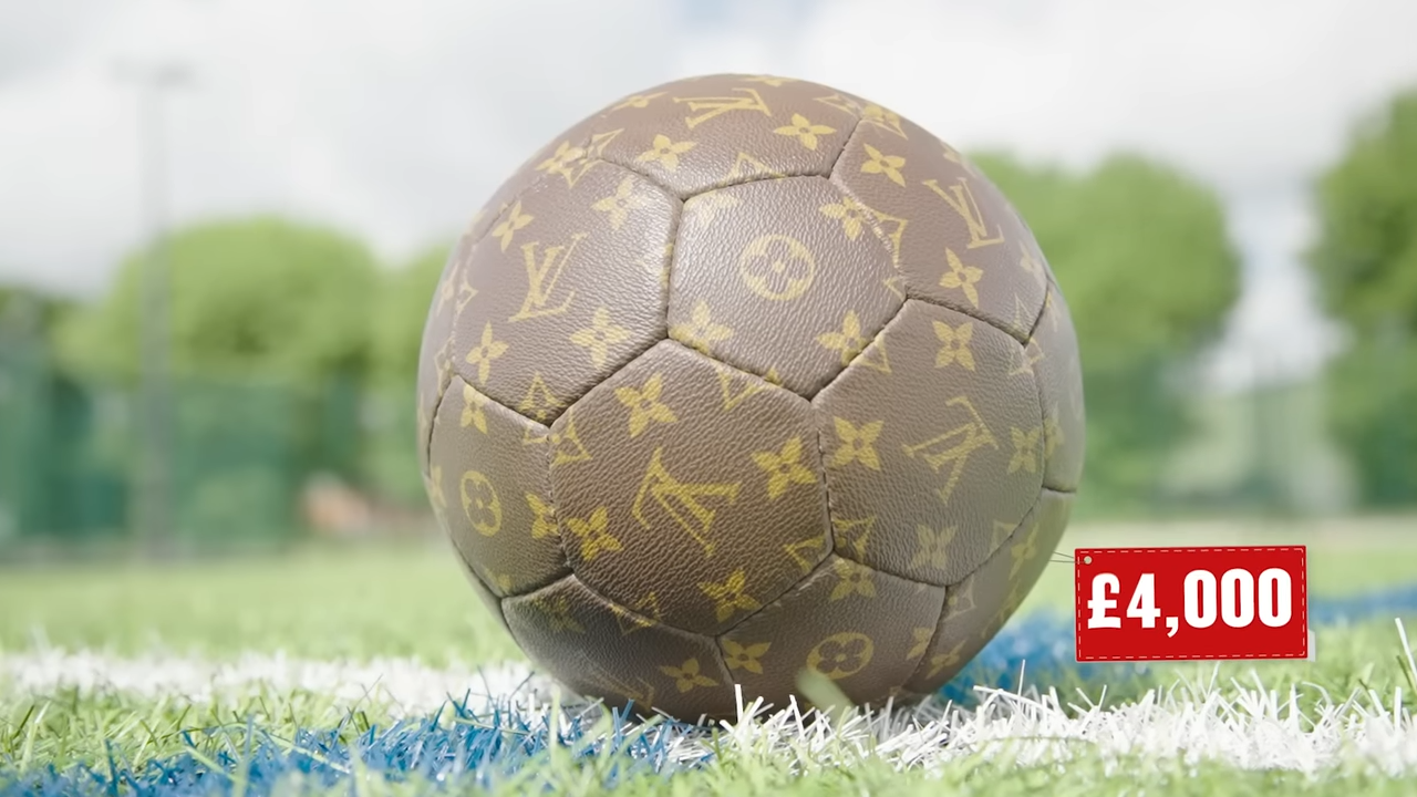 WORLD'S MOST EXPENSIVE VS WORLD'S CHEAPEST FOOTBALL! ⚽️🤑😱, LOUIS VUITTON