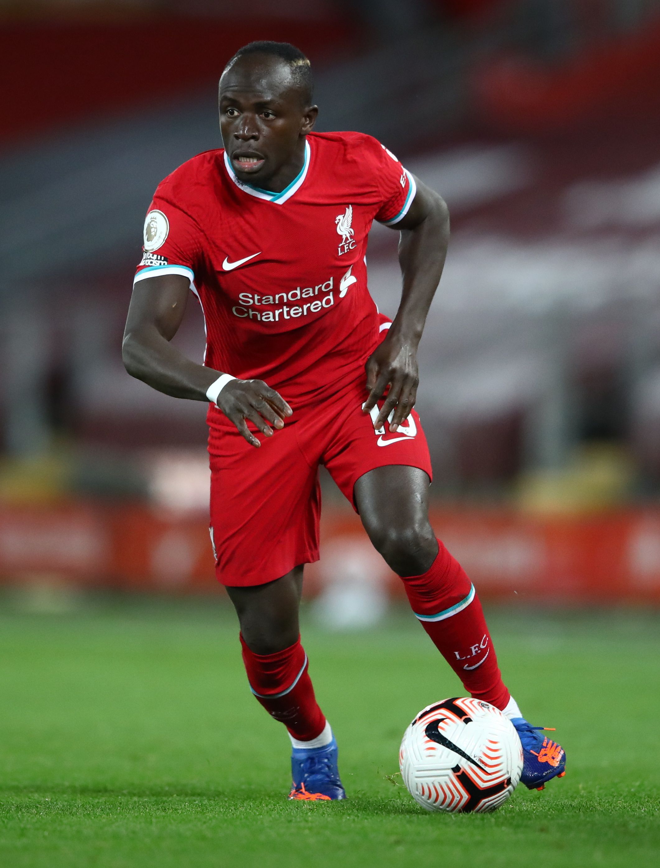 Mane on the ball for Liverpool.
