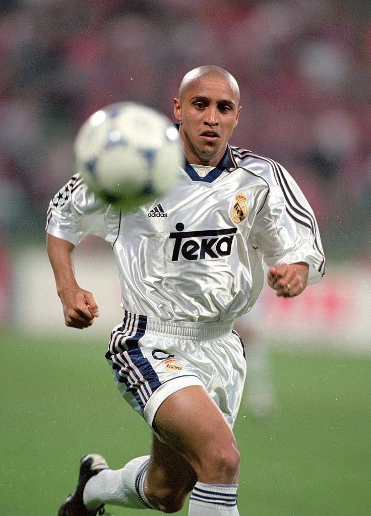 Roberto Carlos in action with Real Madrid