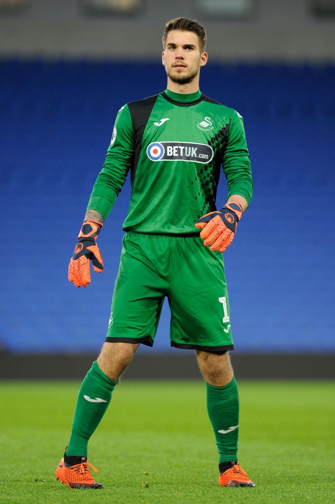 Gregor Zabret in action for Swansea City 